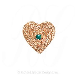GS171 E - 14 Karat Gold Emerald Slide 
